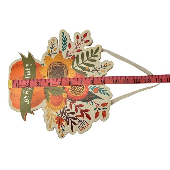 Primitives by Kathy Wooden Hanging Sign Happy Fall Ya'll Autumn Flowers NWT - Picture 10 of 10